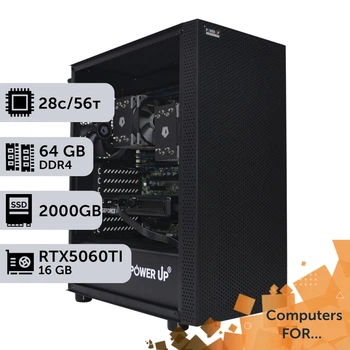 Комп'ютер Power Up #20 для Blender/Xeon E5 2690 v4 x2/64 GB/SSD 2TB/GeForce RTX 5060Ti 16GB спеціальна конфігурація для проектування машинобудування та інженерії
