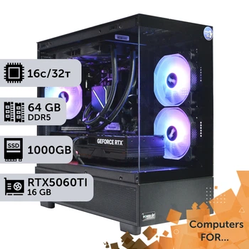 Компьютеры с видеокартой GeForce RTX 5060 Ti 16 ядер купить в