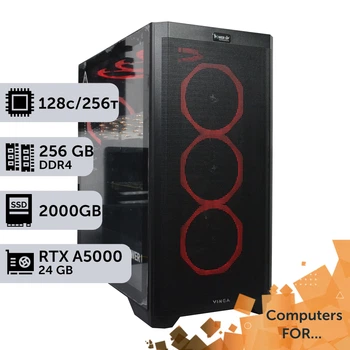 Компьютер Power Up #15 для REVIT/AMD EPYC 7С13 x2/256 GB/SSD 2TB/NVIDIA Quadro RTX A5000 24GBдля проектирования и инженерии оптимизирован для работы с CAD-программами предназначенными для 2D и 3D-проектирования