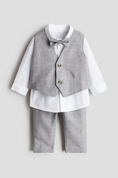 Жилет з метеликом H&M 1157034-8 86см сірий клітинка
