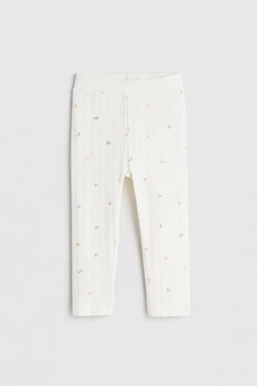 Штани H&M 979605-86 56см білий квіти