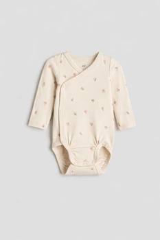 Боді H&M 1178919 44см молочний квіти