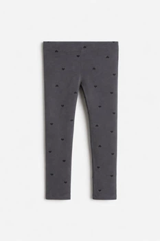 Лосини H&M 1193337 140см графіт сердечки