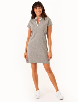 Платье-поло U.S. Polo Assn. (786660560749) SPLIT NECK FLORAL XS серое