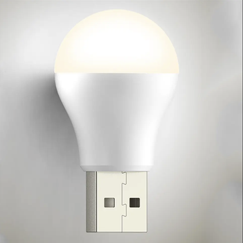 Світлодіодна USB лампа-ліхтарик груша нічник 1W USB LED Light Теплий