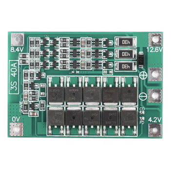 Контроллер заряда разряда BMS 3S 40A Li-ion 12.6В 18650 26650 с балансиром