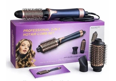Фен щітка стайлер 3в1 для укладання волосся з 3 насадками Hot Air Comb Set 4766