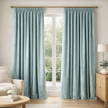 Комплект штор 2 шт 150х260 см, Soft Velvet Lux шторы, гардины, портьеры на шторной тесьме V-26 ментол