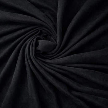Ткань портьерная Soft Velvet Lux 300 см 445 гр/м2 для штор, подушек, покрывал и декора V-32 чорний м.п.