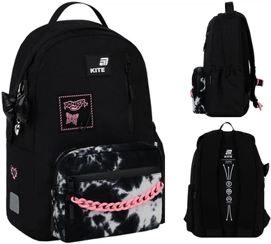 Рюкзак женский Kite 949M Черный 41x28x11см городской молодежный 12.5 л Ортопедическая спинка (K26-949M-1)