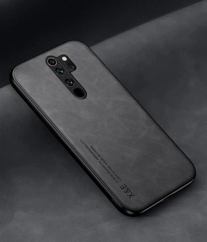 Шкіряний чохол XnE Xiaomi Redmi Note 8 Pro з металевою вставкою Black (34285-2B)
