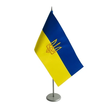 Флажок с держателем Dobroznak Украина 12х24 см Желто-голубой (6294)