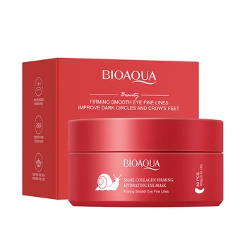 Патчі для очей Bioaqua Snail Collagen Firming Hydrating Eye Mask, з муцином равлика, 80 шт