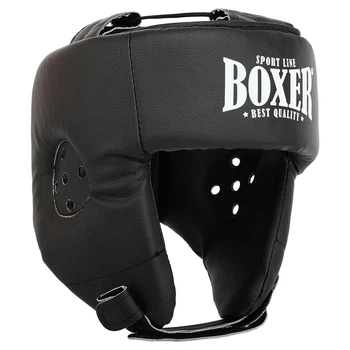 Шолом боксерський відкритий Шкірвініл BOXER 2028-N (р-р L, чорний)