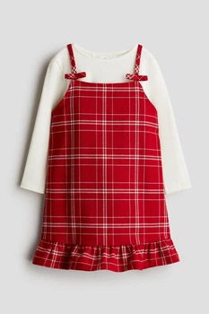 Сукня H&M 1254995 134см червоний клітинка