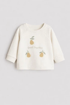 Кофта H&M 1167835 56см молочний груші