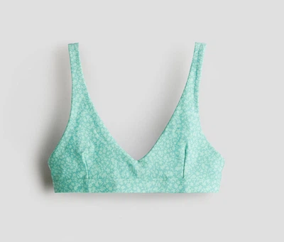 Купальний топ H&M 1275421 146-152см блакитний квіти