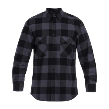Рубашка Mil-Tec фланелевая Flannel Shirt Longsleeve L Серый (opt-M-T-8614)