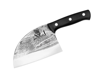 Сербський ніж для обробки м'яса 145 мм 56-58 HRC Samura Mad Bull (SMB-0041B) з нержавіючої сталі, чорний