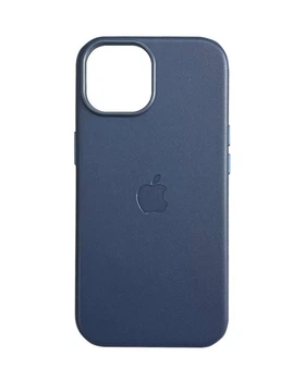 Чехол для iPhone 15 Pro Leather Case с MagSafe Indigo Blue