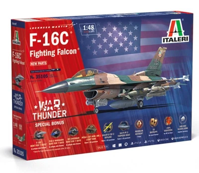 Збірна модель 1:48 винищувач F-16C Fighting Falcon - WAR THUNDER Italeri 35105