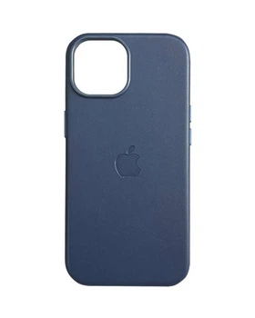 Чохол для iPhone 15 Leather Case з MagSafe Indigo Blue