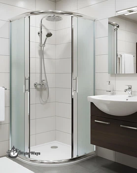Душова кабіна Sunways 7006 90х90х180 см без піддону матове скло 6мм хромований профіль