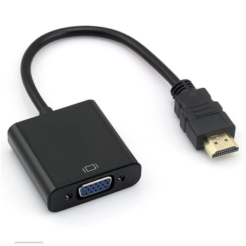 Адаптер конвертер HDMI to VGA Full HD 1080p Чорний