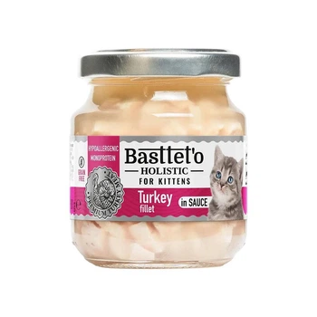 Влажный корм Basttet`O Holistic для котят с кусочками филе индейки в соусе 130г