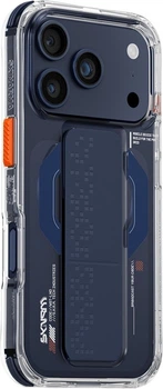 Etui SkinArma Haxa Magnetic Charging + Grip Stand do Apple iPhone 17 Pro Blue (8886461249392)