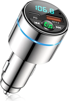 Автомобильный FM-трансмиттер Mohard Bluetooth 5.3 с зарядкой PD 30W и QC3.0