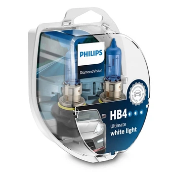 Комплект галогенових ламп PHILIPS HB4 9006DVS2 DiamondVision 5000K 55W 12V P22d (2 шт)