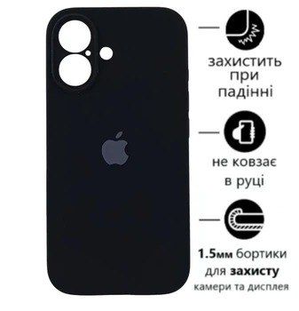 Чохол Silicone Premium case з захистом камери для iPhone 17 Full Camera Protective black 6061