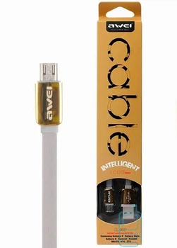 Кабель Micro USB 2A Awei CL-900 для зарядки и передачи данных универсальный 1м серый для смартфонов и планшетов