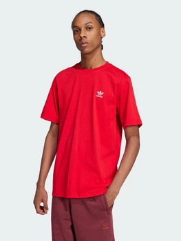 Футболка хлопковая длинная мужская Adidas Originals Trefoil Essentials JC9990 XL Красная (4067902564128)