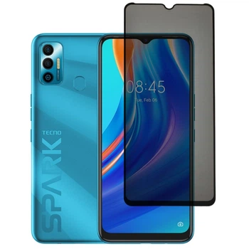 Захисне скло Fiji Privacy для Tecno Spark 7 (KF6n) антишпигун Anti-peeping повне проклеювання чорний