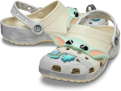 Жіночі крокси Зоряні Війни Crocs Classic Clog Star Wars Grogu Classic Clog Bone (34/35, бежевий)