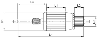 Якорь стартера Ghibaudi (IM3144)