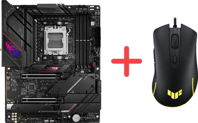 Материнська плата Asus ROG STRIX B650E-E Gaming Wi-Fi (sAM5, AMD B650, PCI-Ex16)+ Миша Asus TUF Gaming M3 Gen II USB Black у подарунок!
