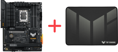 Материнська плата Asus TUF GAMING B760-PLUS WIFI (s1700, Intel B760, PCI-Ex16)+ Ігрова поверхня Asus TUF Gaming P1 Speed у подарунок!