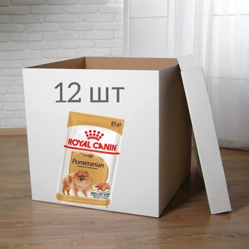 ПАК.Влажный корм Royal Canin POMERANIAN LOAF (Паштет) для взрослых собак породы Померанский Шпиц 12 шт по 85 г
