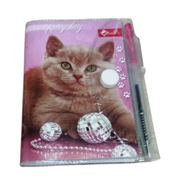 Блокнот Скат А7 64 аркушів у клітинку з ручкою Pretty kitty (ТП-60)
