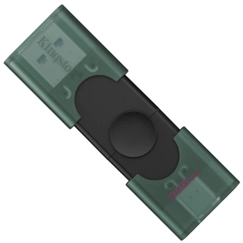 USB Flash Kingston DataTraveler Duo 256GB USB Type-A/ USB Type-C Black/Green, Retail