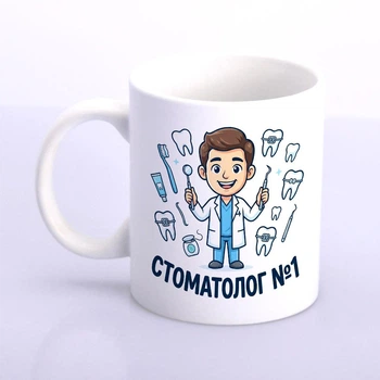Чашка для стоматолога «Стоматолог №1» – подарунок стоматологу, зубному лікарю, дантисту