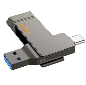 Флеш-накопичувач Hoco UD15 Clever USB3.2 Type-C 128GB протиударний для всіх пристроїв чорний