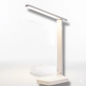 Настольная LED лампа сенсорная с подставкой для телефона 3 режима света Белая