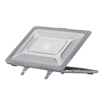 Противоударный чехол для ноутбука TPU+PC Hex Shield 2025/2024/2022 для Apple MacBook Air 13 модель M4 A3240/M2 A2681/M3 A3113 Grey