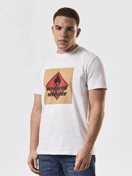 Футболка Weekend Offender Blue Lines Белая — размер XL