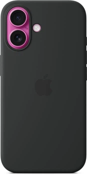 Чохол силіконовий протиударний Silicone Case with MagSafe для Apple Iphone 16 (6.1") Midnight Black