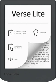 Электронная книга PocketBook 619 Verse Lite, Midnight Grey (PB619-T-CIS)